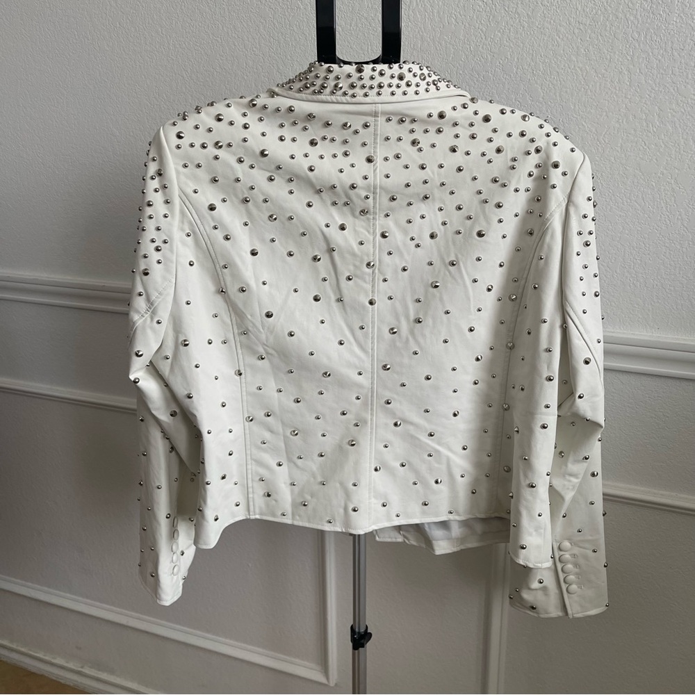 AKIRA White Studded Blazer - Picture 4 of 10